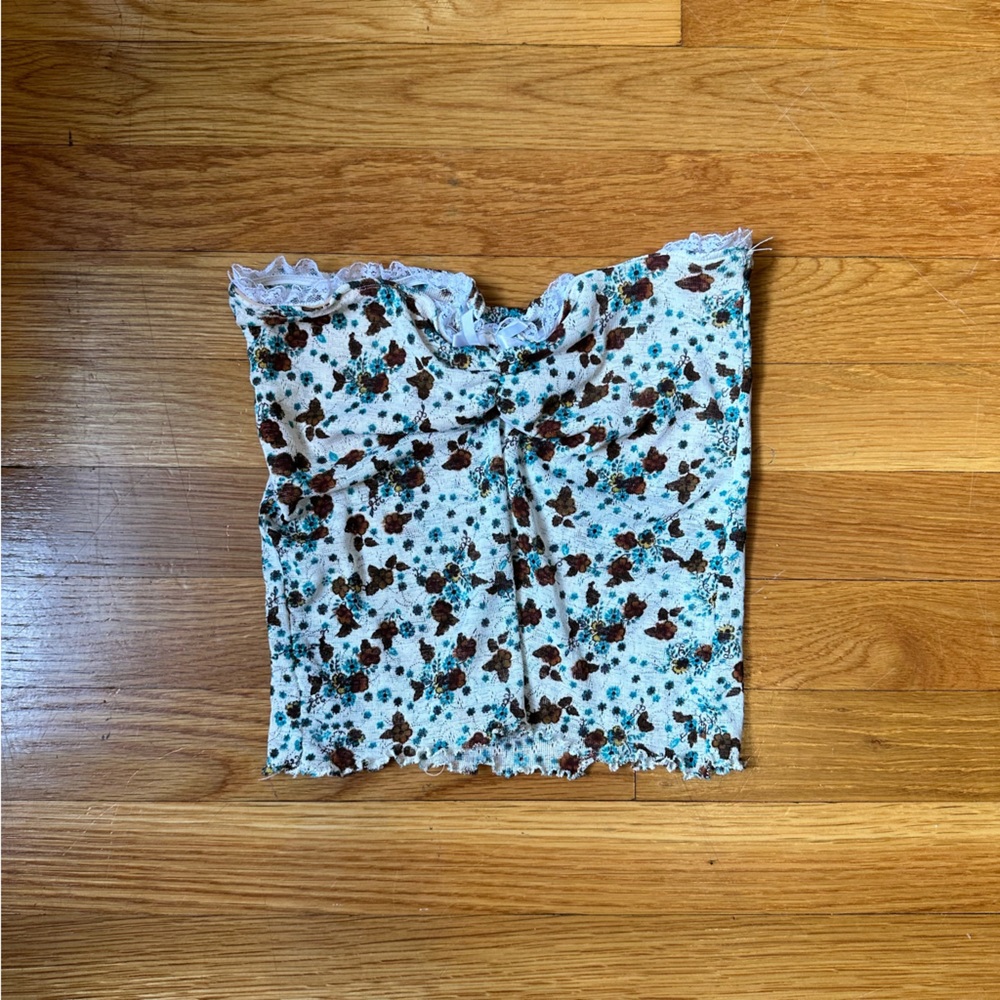 Handmade Floral Tube Top
